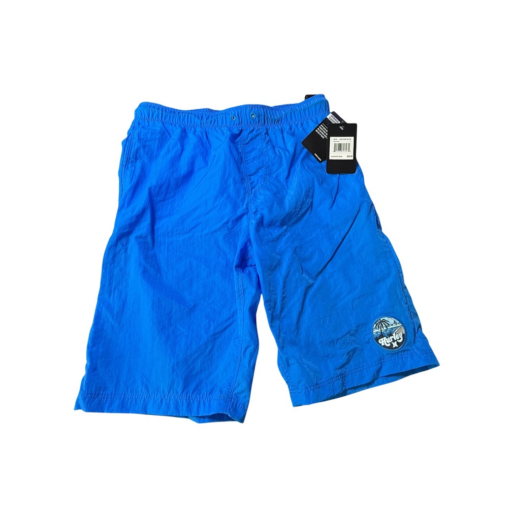 Hurley Boys Hybrid Shorts Neptune Blue Quick Dry Mesh Lined 985787-BAT Size L